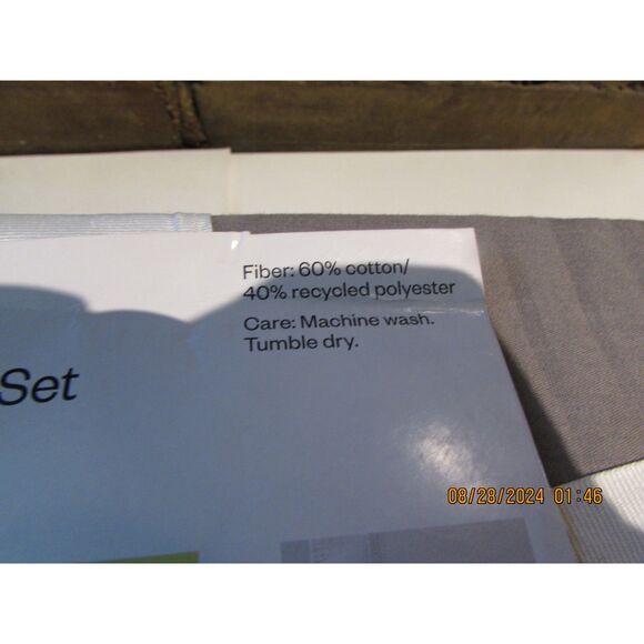 NEW DUVET COVER SEY FULL / QUEEN 3 PIECE SET GRAY PILLOW SHAMS COTTON BLEND - Picture 5 of 6